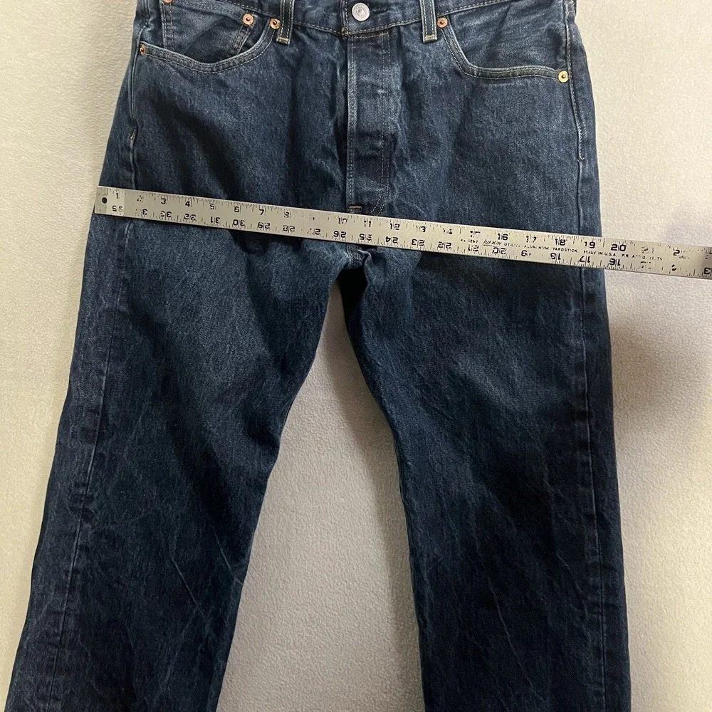Levi's 501 Jeans Men's 34x32 (Fits 31x29) Blue Button Fly Straight Leg Denim